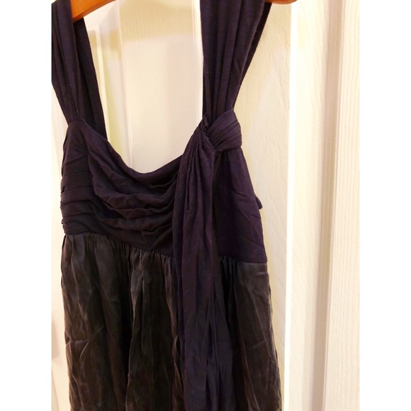 BCBG DARK NAVY SILK DRESS - Picture 3 of 4
